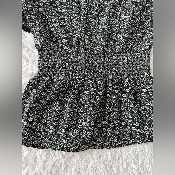 Max Studio Black and White Flutter Sleeve Wrap Blouse - Picture 9 of 9